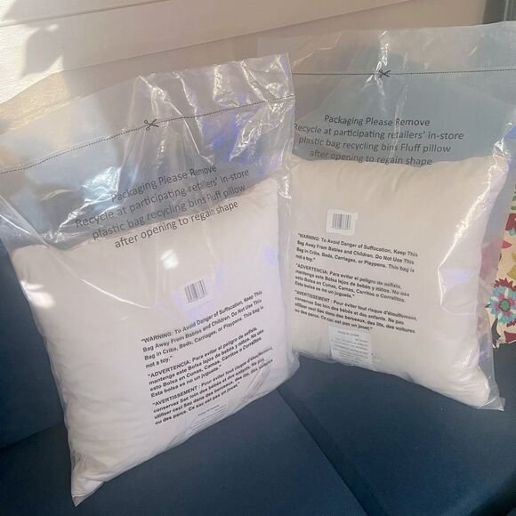 Gauri Kohli ‘’Rouche’ Pillows x 2 Peach Pastel Decorative Pillow Set 18” x 18” - Picture 7 of 14